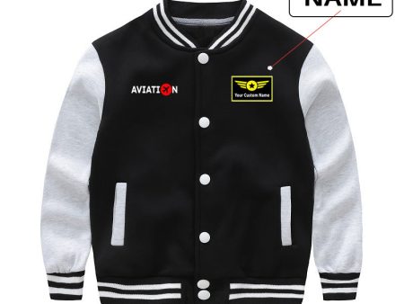 Aviation Designed  CHILDREN  Baseball Jackets on Sale