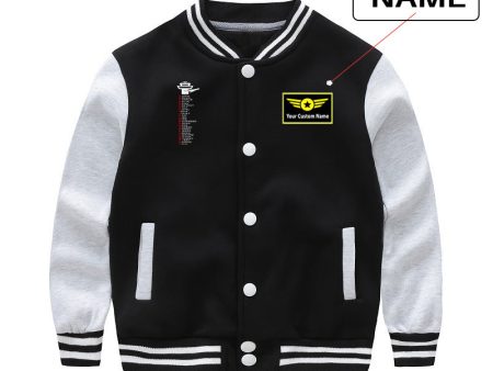 Aviation Alphabet Designed  CHILDREN  Baseball Jackets Online Hot Sale