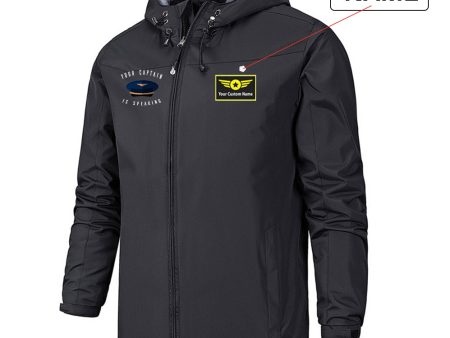 Your Captain Is Speaking Designed Rain Jackets & Windbreakers on Sale