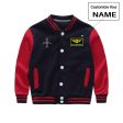 Airplane Shape Aviation Alphabet Designed  CHILDREN  Baseball Jackets Online Hot Sale