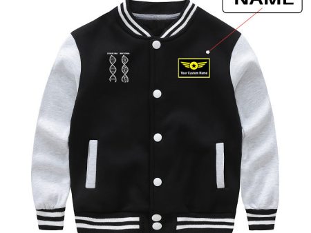 Aviation DNA Designed  CHILDREN  Baseball Jackets Cheap