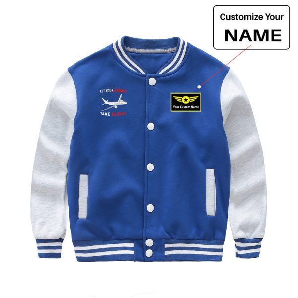 Let Your Dreams Take Flight Designed  CHILDREN  Baseball Jackets Online Hot Sale