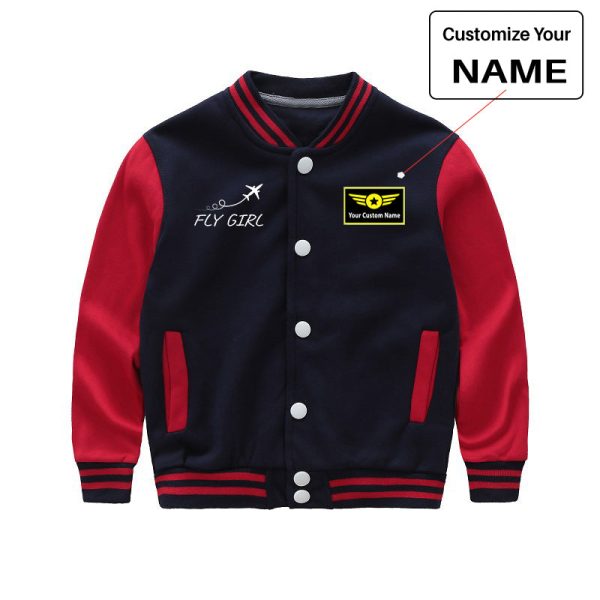 Just Fly It & Fly Girl Designed  CHILDREN  Baseball Jackets on Sale