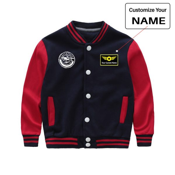 Aviation Lovers Designed  CHILDREN  Baseball Jackets Supply