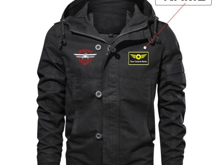 Born To Fly Designed Designed Cotton Jackets Hot on Sale