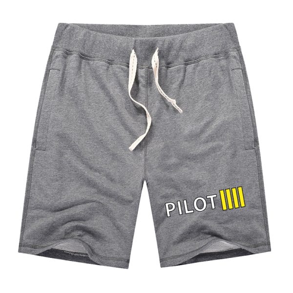 Pilot & Stripes (4 Lines) Designed Cotton Shorts Online Hot Sale