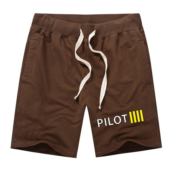 Pilot & Stripes (4 Lines) Designed Cotton Shorts Online Hot Sale