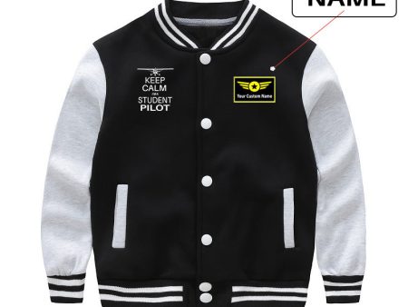 Student Pilot Designed  CHILDREN  Baseball Jackets Hot on Sale