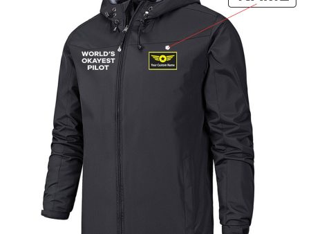 World s Okayest Pilot Designed Rain Jackets & Windbreakers Online Sale