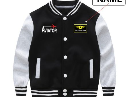 Aviator Designed  CHILDREN  Baseball Jackets Online Hot Sale