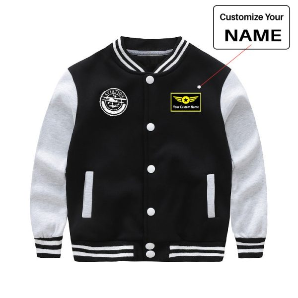 Aviation Lovers Designed  CHILDREN  Baseball Jackets Supply