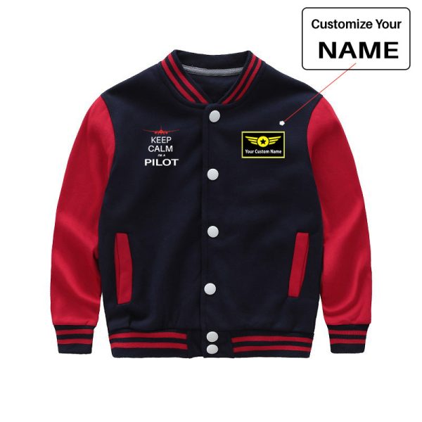 Pilot (777 Silhouette) Designed  CHILDREN  Baseball Jackets Online Sale