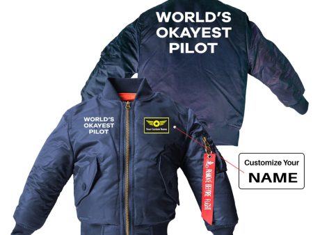 World s Okayest Pilot Designed Children Bomber Jackets Cheap