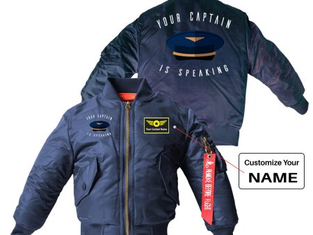 Your Captain Is Speaking Designed Children Bomber Jackets Hot on Sale