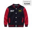 757 Flat Text Designed  CHILDREN  Baseball Jackets Cheap