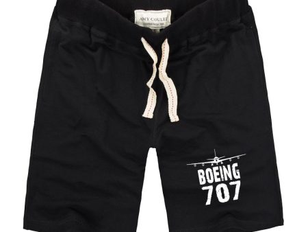 Boeing 707 & Plane Designed Cotton Shorts Fashion