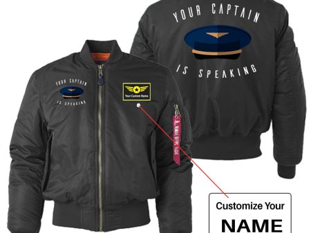 Your Captain Is Speaking Designed  Women  Bomber Jackets For Cheap