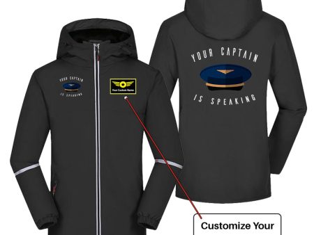 Your Captain Is Speaking Designed Rain Coats & Jackets on Sale