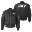 747 Flat Text Designed  Women  Bomber Jackets Online