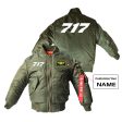 717 Flat Text Designed Children Bomber Jackets Online Hot Sale